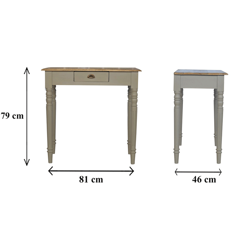 Swindon 1 Drawer Hand Painted Writing Desk by Lavishway | Reclaimed Wood Desks-59384