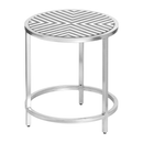 Handmade Bone Inlay Pattern Top Side Table by Lavishway | Side Tables-51139