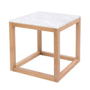 Harlow Marble Top Oak End Table by Lavishway | Side Tables-28519