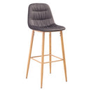 Neel Plush Velvet Bar Stool - Pack of 2 by Lavishway | Bar Stools-38201