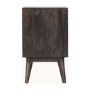 Swindon Ash Black Havana Bedside Table by Lavishway | Bedside Tables-59372
