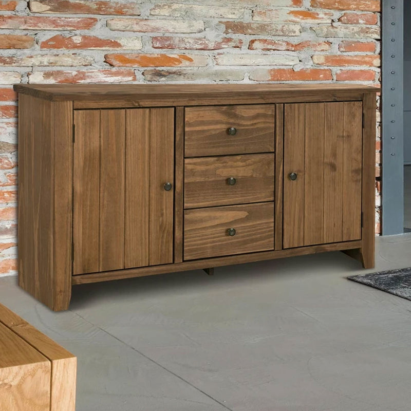 Havana Pine 2 Doors 3 Drawers Large Sideboard by Lavishway | Sideboards-32674