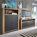 Havana Cupboard - Oak and Black by Lavishway | Cupboards & Cabinets-44155