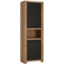 Havana Tall Cupboard - Oak and Black by Lavishway | Cupboards & Cabinets-44148