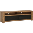 Havana Modern Oak & Black Wide TV Unit by Lavishway | TV Units Cabinets-44139
