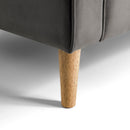 Hayward Grey Velvet 2 Seater Sofa by Lavishway | Velvet Sofa-20188