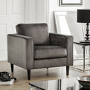 Hayward Upholstered Grey Velvet Armchair by Lavishway | Velvet Sofa-20191