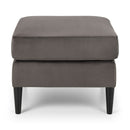 Hayward Grey Velvet Ottoman Stool by Lavishway | Stools & Pouffes-20207