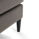 Hayward Grey Velvet Ottoman Stool by Lavishway | Stools & Pouffes-20208