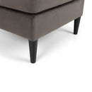 Hayward Grey Velvet Ottoman Stool by Lavishway | Stools & Pouffes-20210