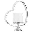 Silver Nickel Plated Heart Candle Holder by Lavishway | Candle Holders-50817
