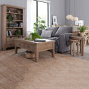 Heirloom Oak Finish Round Side Table by Lavishway | Side Tables-32433