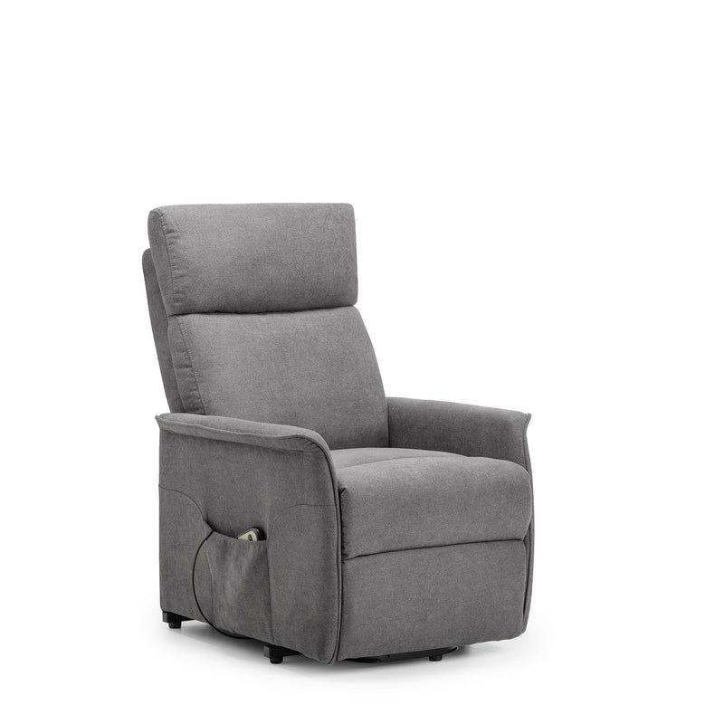 Helena Charcoal Grey Fabric Recline Chair by Lavishway | Recliner Sofa-20179