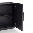 Hercules 2 Door Black Classy Chest of Drawers by Lavishway | Chest Of Drawers-25350