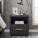 Hercules Black Wooden Side Table by Lavishway | Bedside Tables-25364