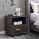 Hercules Black Wooden Side Table by Lavishway | Bedside Tables-25363