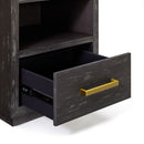 Hercules Black Wooden Side Table by Lavishway | Bedside Tables-25371
