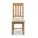 Hereford Solid Oak Fabric Seat Dining Chair by Lavishway | Dining Chairs-20176