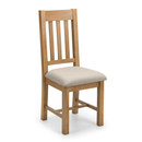 Hereford Solid Oak Fabric Seat Dining Chair by Lavishway | Dining Chairs-20175