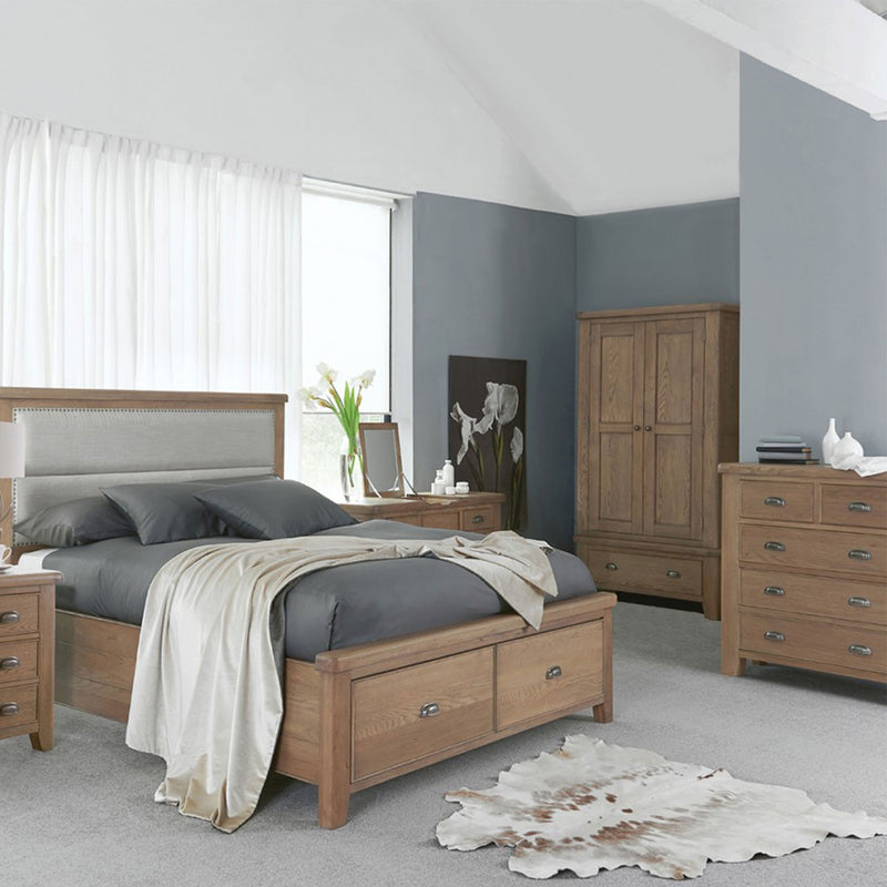 Heirloom Oak Finish Bedside Cabinet by Lavishway | Bedside Tables-31203