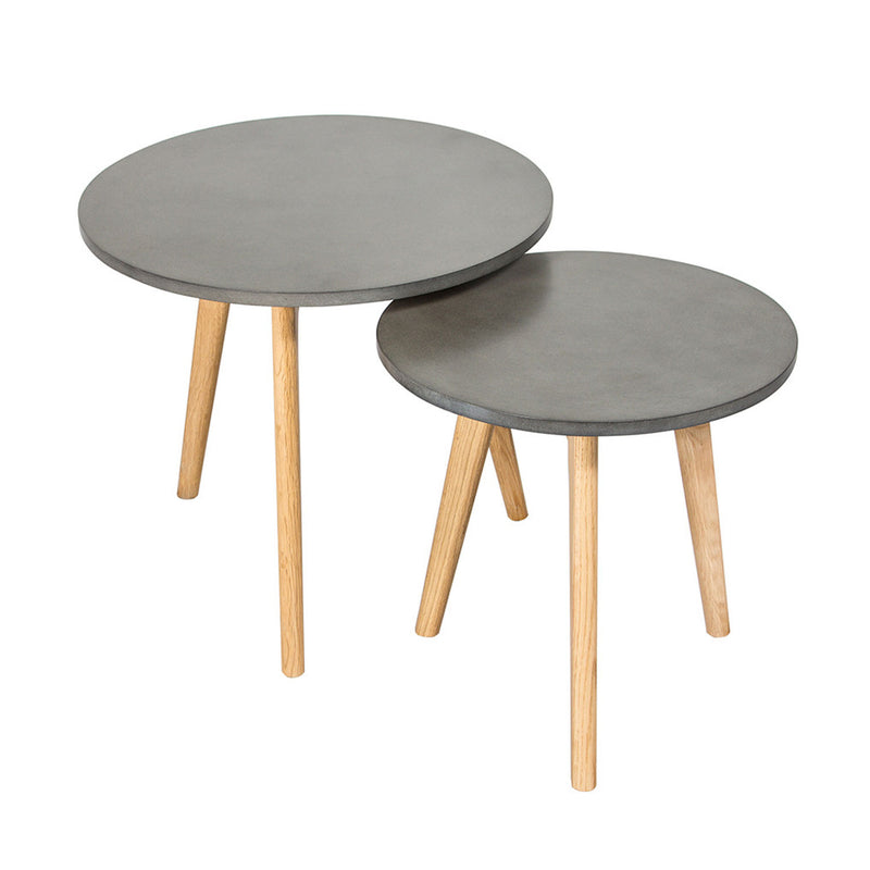 Hex Concrete Effect Top Nest Of 2 Tables by Lavishway | Nest of Tables-28514