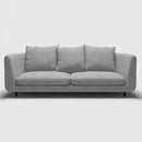 Hickman Solid Wood Grey 3 Seater Sofa by Lavishway | Fabric Sofas-23189