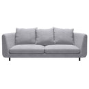 Hickman Solid Wood Grey 3 Seater Sofa by Lavishway | Fabric Sofas-23190