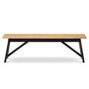 Hockley Oak Seat Rubberwood Frame Bench by Lavishway | Dining Benches-20161