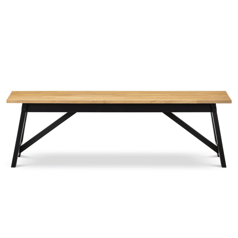 Hockley Oak Seat Rubberwood Frame Bench by Lavishway | Dining Benches-20161