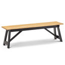 Hockley Oak Seat Rubberwood Frame Bench by Lavishway | Dining Benches-20160