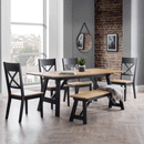 Hockley Cross Back Oak Seat Dining Chair by Lavishway | Dining Chairs-20114