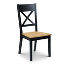 Hockley Cross Back Oak Seat Dining Chair by Lavishway | Dining Chairs-20115