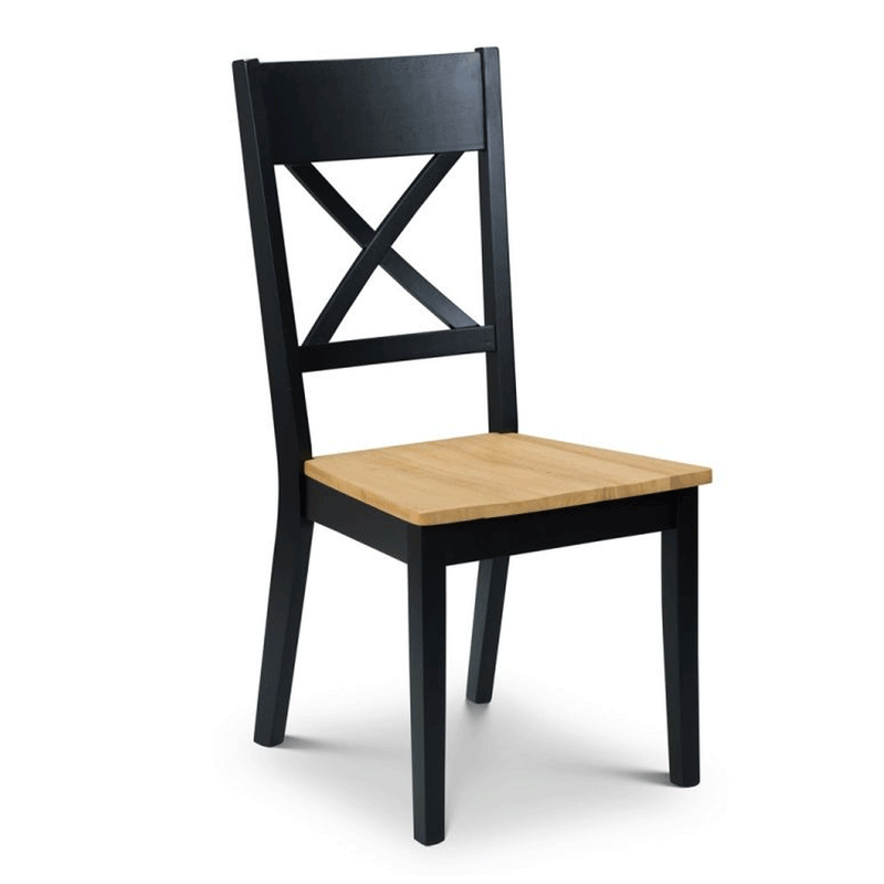 Hockley Cross Back Oak Seat Dining Chair by Lavishway | Dining Chairs-20115