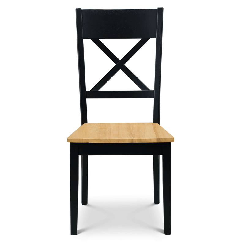 Hockley Cross Back Oak Seat Dining Chair by Lavishway | Dining Chairs-20116