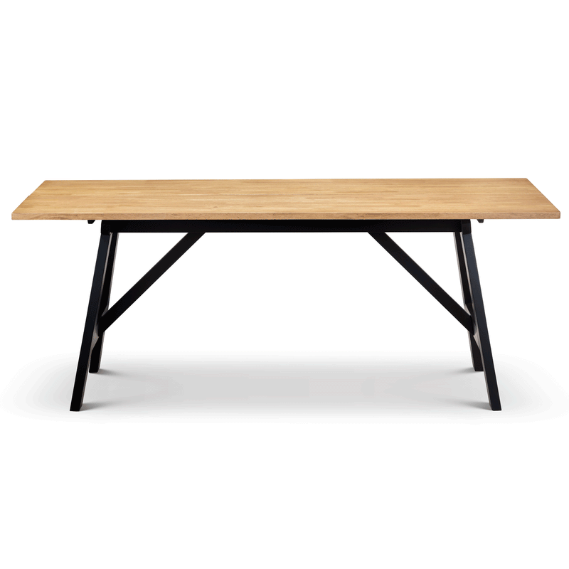 Hockley Oak Finish Wooden Dining Table by Lavishway | Dining Tables-20146
