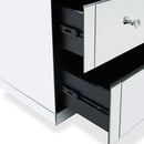 Hollywood 2 Drawers White End Table by Lavishway | Side Tables-25331