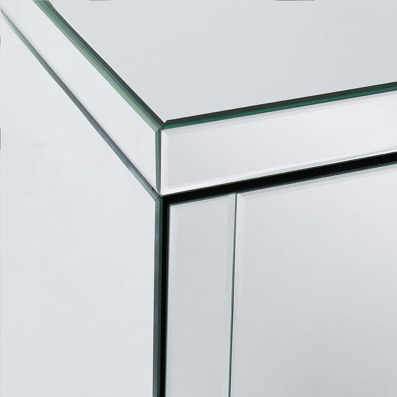 Hollywood 2 Drawers White End Table by Lavishway | Side Tables-25329