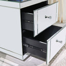 Hollywood 2 Drawers White End Table by Lavishway | Side Tables-25328