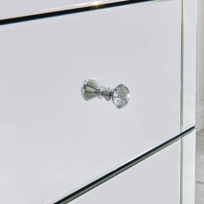 Hollywood 2 Drawers White End Table by Lavishway | Side Tables-25327