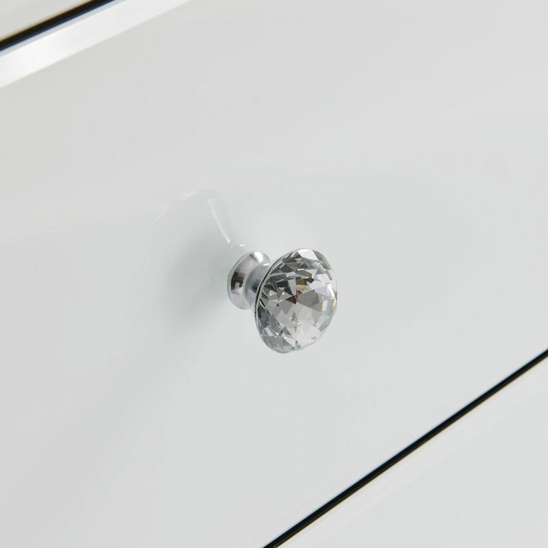 Hollywood 2 Drawers White End Table by Lavishway | Side Tables-25338