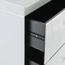 Hollywood 2 Drawers White End Table by Lavishway | Side Tables-25337