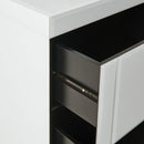 Hollywood 2 Drawers White End Table by Lavishway | Side Tables-25335
