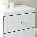 Hollywood 2 Drawers White End Table by Lavishway | Side Tables-25334