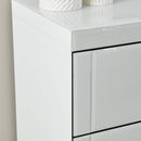 Hollywood 2 Drawers White End Table by Lavishway | Side Tables-25333