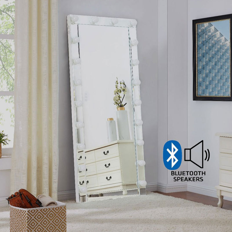 Hollywood Bluetooth Speaker Floor Mirror by Lavishway | Floor Mirrors-25208