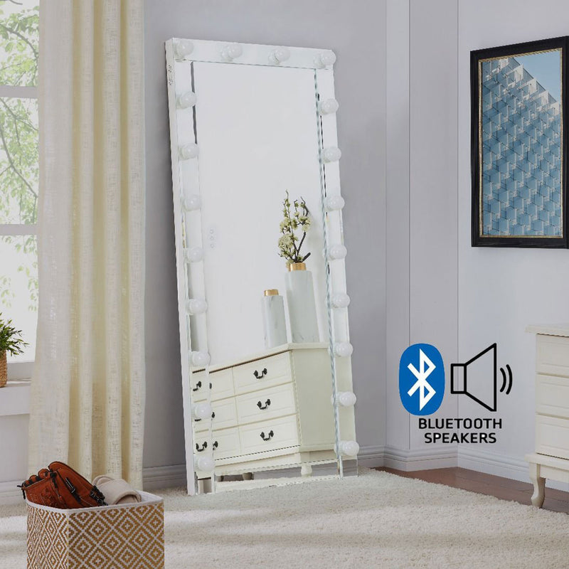 Hollywood Bluetooth Speaker Floor Mirror by Lavishway | Floor Mirrors-25211
