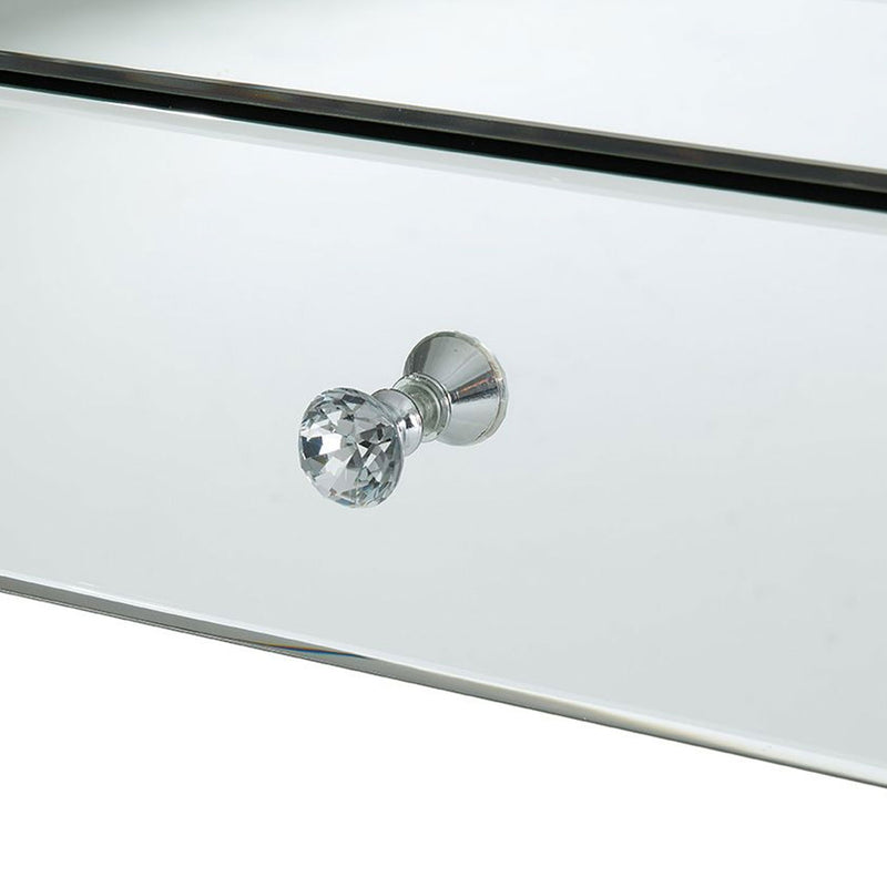 Hollywood White Mirror & Glass Console Table by Lavishway | Wall Mirrors-25171