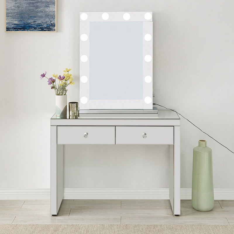 Hollywood Glass Console & LED Desktop Mirror by Lavishway | Wall Mirrors-25174