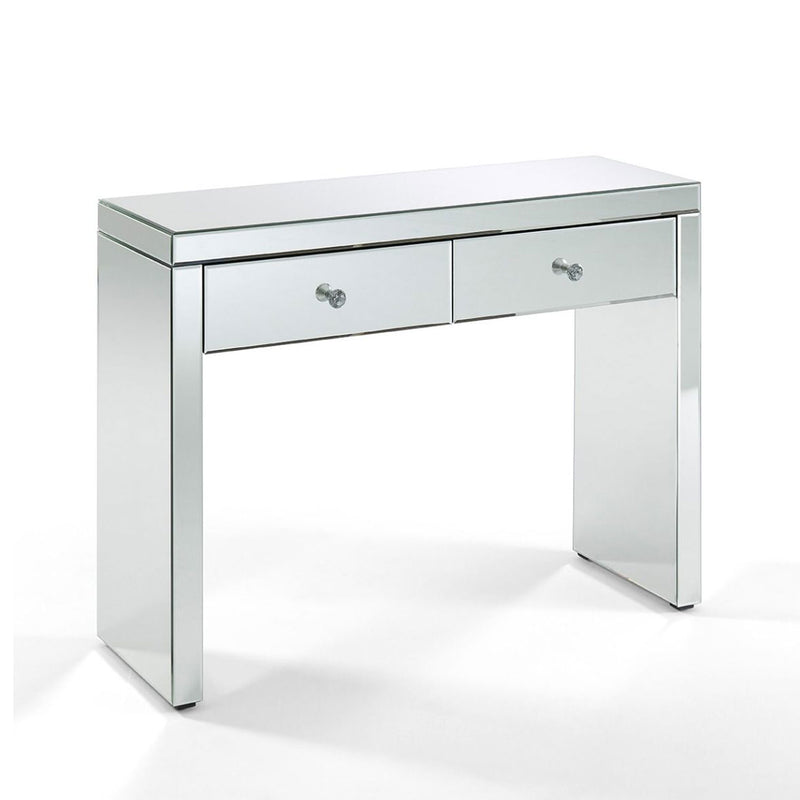 Hollywood White Mirror & Glass Console Table by Lavishway | Wall Mirrors-25169