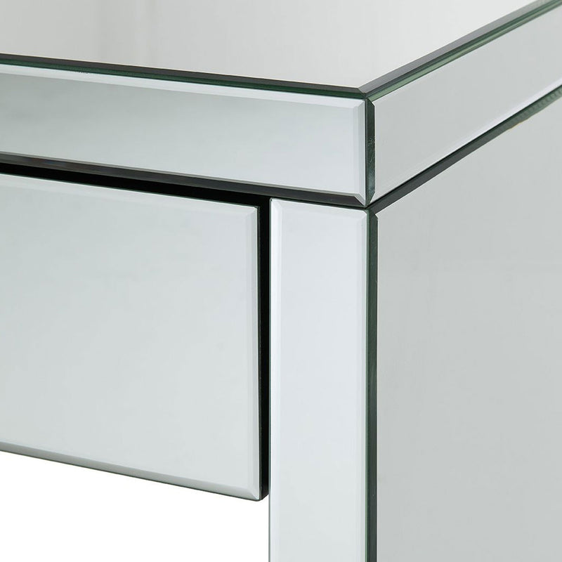 Hollywood White Mirror & Glass Console Table by Lavishway | Wall Mirrors-25170